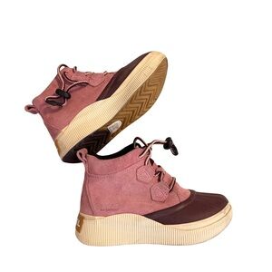 Sorel Snow Boots - Girls Size 3 | Dusty Pink + Eggplant | Waterproof